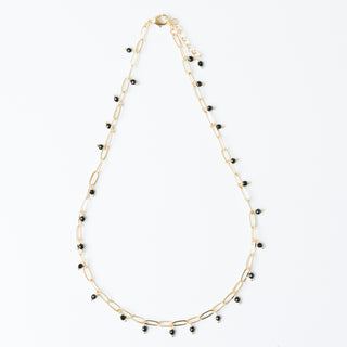 ONYX GEM CHAIN NECKLACE