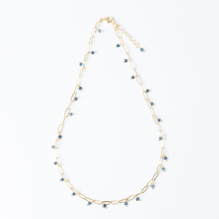 LABRADORITE GEM CHAIN NECKLACE