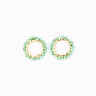 GOLD GEM  RING CHARM - GREEN QUARTZ