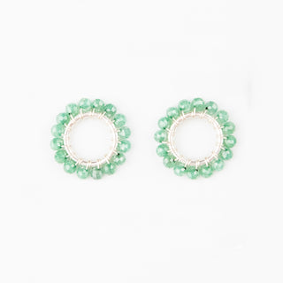 SILVER GEM RING CHARM - GREEN QUARTZ