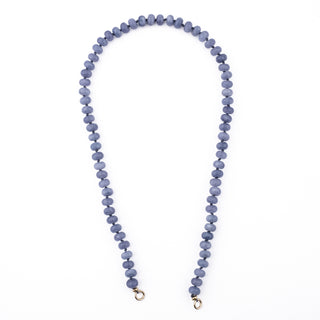 GOLD PERIWINKLE BEADED JADE NECKLACE
