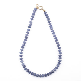 GOLD PERIWINKLE RONDELLE BEAD NECKLACE