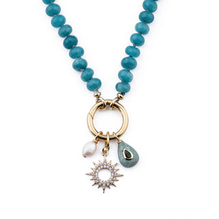 GOLD GREEN AVENTURINE STONE DROP CHARM (LIMITED EDITION)