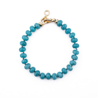 GOLD TEAL KNOTTED BRACELET
