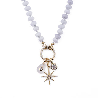GOLD CLEAR QUARTZ DROP STONE CHARM (LIMITED EDITION)