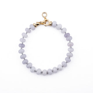 GOLD SOFT GREY KNOTTED BRACELET