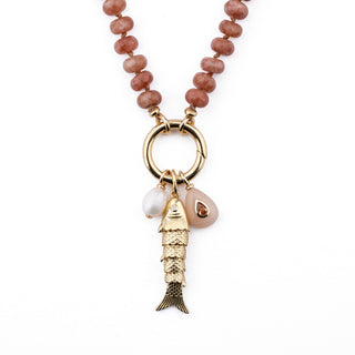 GOLD MEDIUM ARTICULATED FISH CHARM