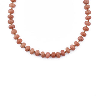 GOLD CHAMPAGNE RONDELLE BEAD NECKLACE