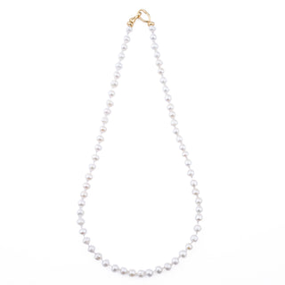 GOLD FRESHWATER PEARL RONDELLE NECKLACE