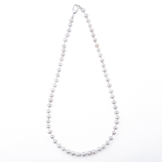 SILVER FRESHWATER RONDELLE NECKLACE