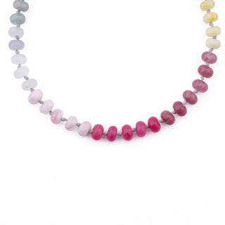 GOLD RAINBOW RONDELLE BEAD NECKLACE