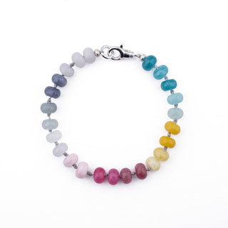 SILVER RAINBOW KNOTTED BRACELET
