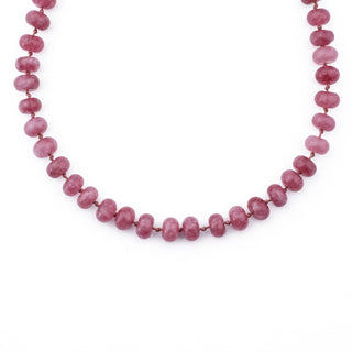 GOLD STRAWBERRY RONDELLE BEAD NECKLACE