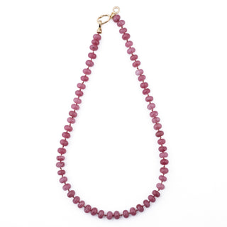 GOLD STRAWBERRY RONDELLE BEAD NECKLACE