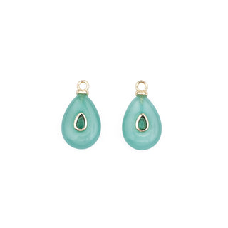 LARGE GOLD AVENTURINE STONE CHARM (PAIR)