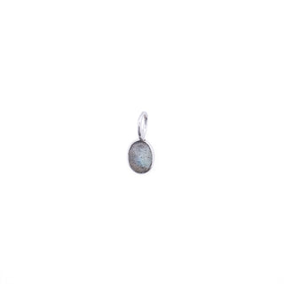 LABRADORITE SILVER BEZEL CHARM
