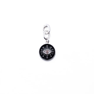 SILVER BLACK EYE CHARM