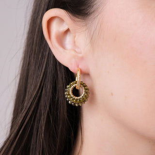 GOLD CUBIC ZIRCONIA HUGGIES