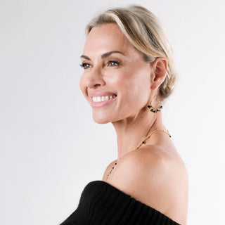 ONYX OVAL CLUSTER EARRINGS