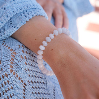 GOLD SOFT GREY KNOTTED BRACELET
