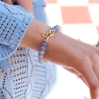 GOLD PERIWINKLE KNOTTED BRACELET