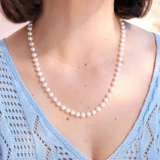 GOLD FRESHWATER PEARL RONDELLE NECKLACE