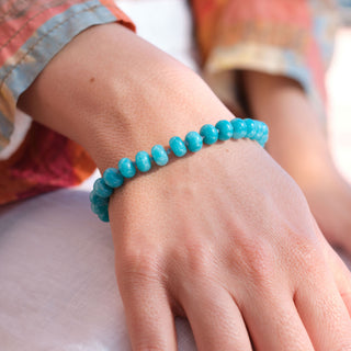 GOLD TEAL KNOTTED BRACELET