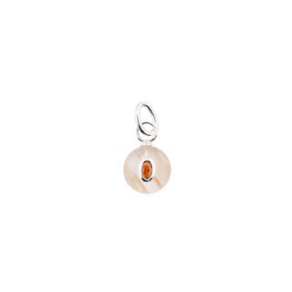 SILVER SUNSTONE STONE CHARM
