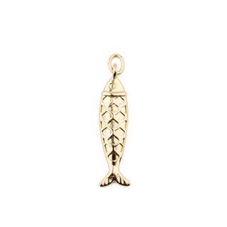 GOLD DOUBLE SIDED FISH CHARM