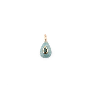GOLD GREEN AVENTURINE STONE DROP CHARM (LIMITED EDITION)