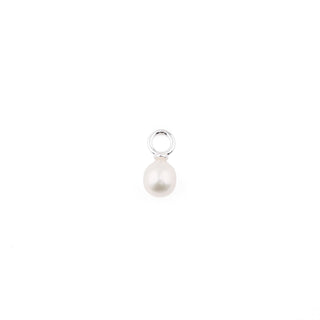 SILVER RICE PEARL CHARM