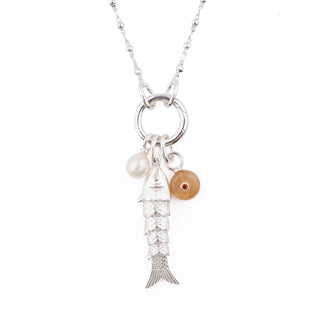 SILVER SMALL SUNSTONE STONE CHARM