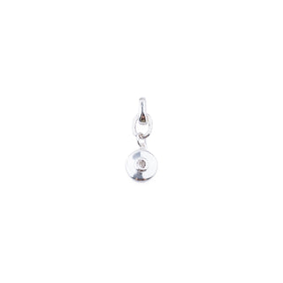SILVER ROUND CZ CHARM