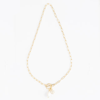 FLEUR FOB PEARL NECKLACE