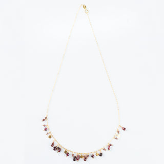 GARNET DROPS NECKLACE