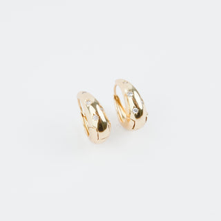 GOLD LARGE CUBIC ZIRCONIA HUGGIES