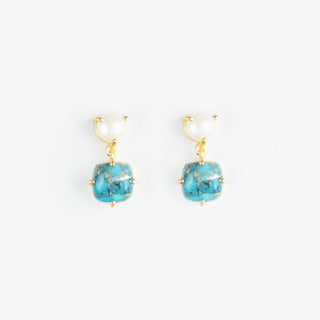 GEMSTONE PEARL STUD