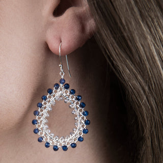 DOUBLE ROLO EARRING SILVER