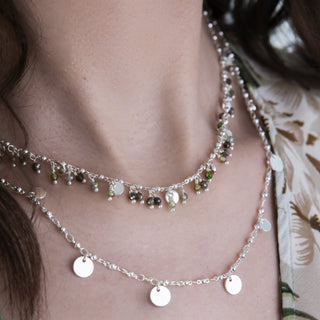VILMA DISK NECKLACE - SILVER