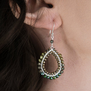 BLOCK WRAPPED SILVER EARRINGS