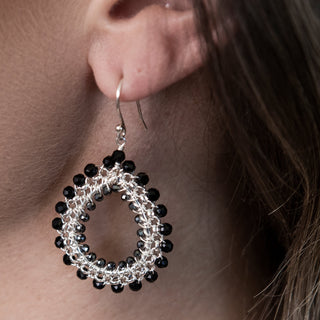 DOUBLE ROLO EARRING SILVER