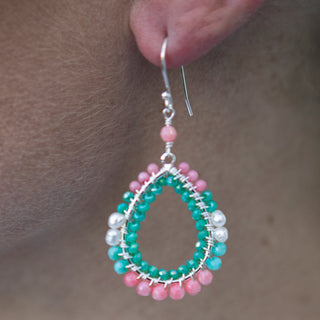 BLOCK WRAPPED SILVER EARRINGS