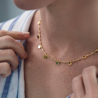 VILMA DISK NECKLACE - GOLD