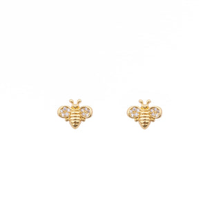 GOLD BEE STUDS