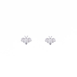 SILVER BEE STUDS