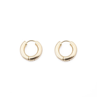GOLD MEDIUM CHUNK HOOP HUGGIES