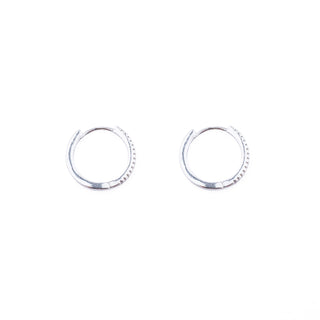 THIN SILVER CZ HUGGIES