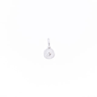 SILVER ROUND HEART CHARM