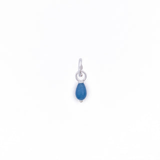 SILVER BLUE STONE CHARM
