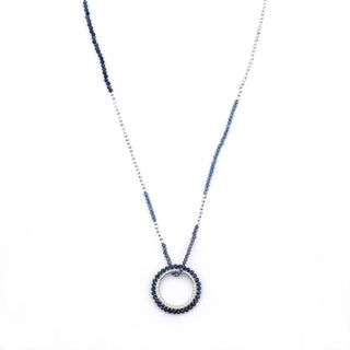 SILVER WINTER BLUE HAYLEY NECKLACE